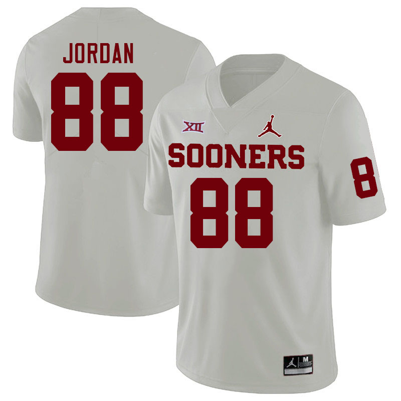 Men #88 Jacob Jordan Oklahoma Sooners College Football Jerseys Stitched-White